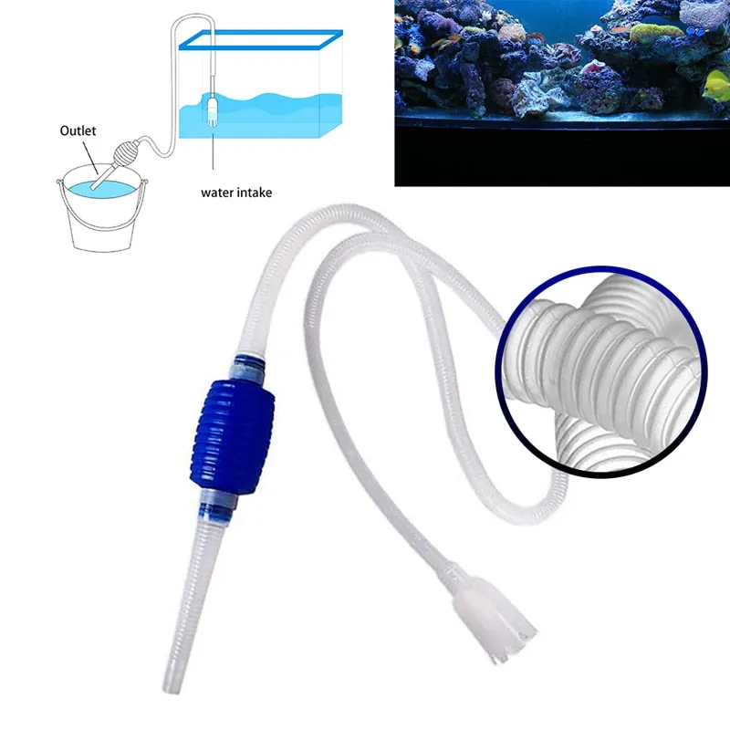 Semi-automatic Aquarium Vacuum Siphon Pump Cleaner