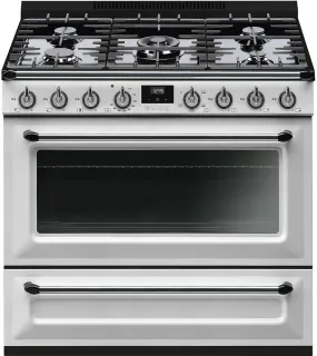 Smeg TRU36GGWH9 Victoria 36" wide Gas Range in White