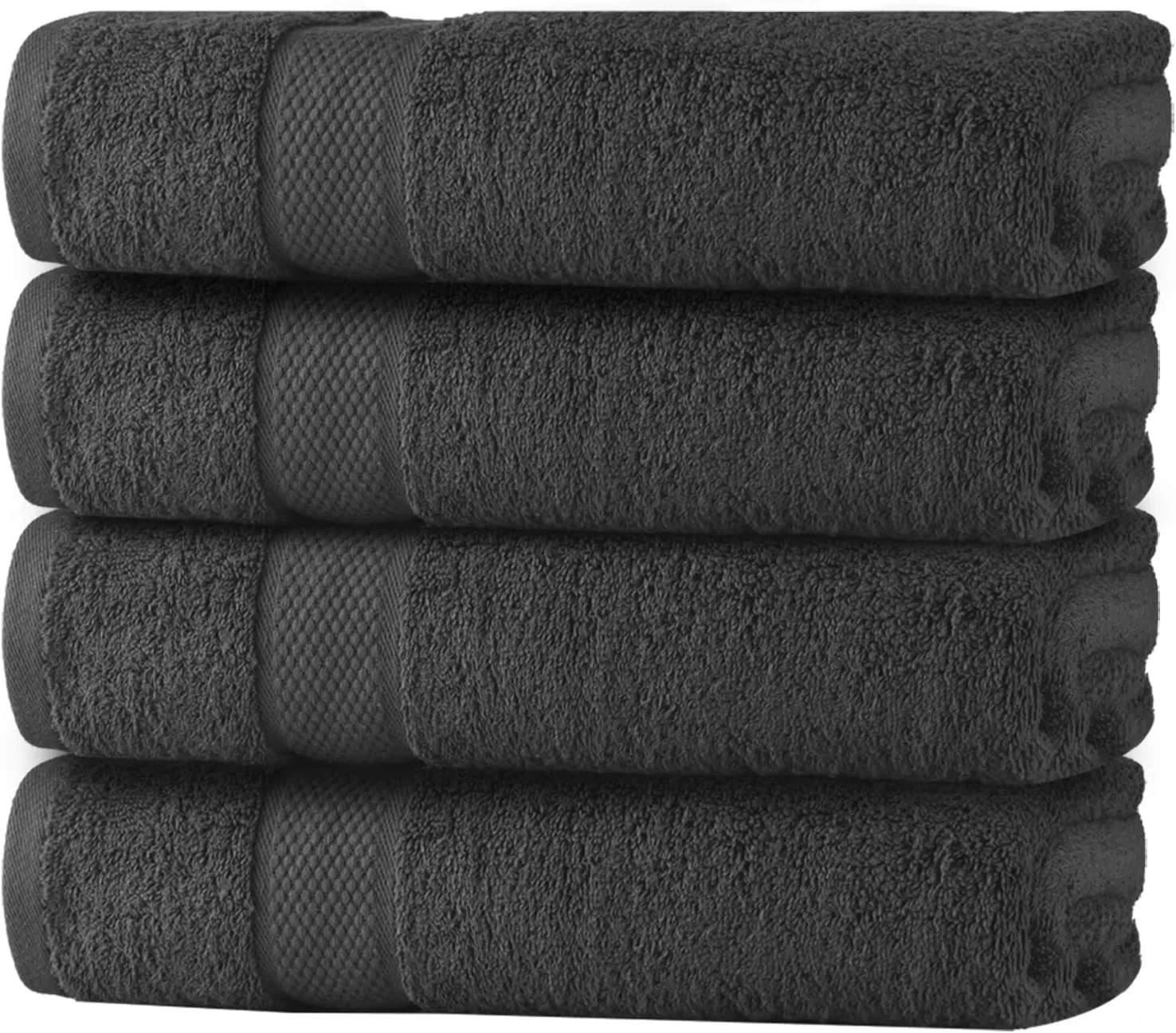 SOFT TEXTILES BATH TOWEL 6 PACK 100% COTTON RING SPUN BATH TOWELS SET 24X48 INCHES