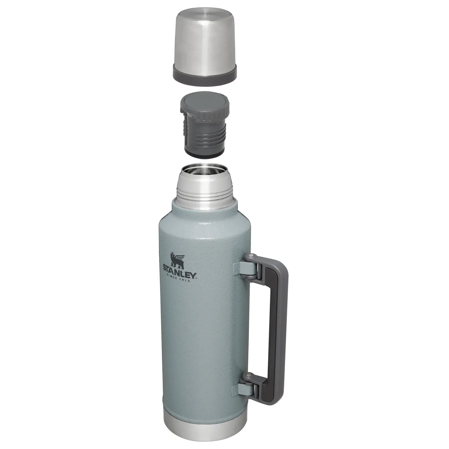 Stanley Classic Legendary Bottle | 2 QT, Hammertone Silver