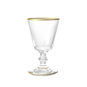 Summerill & Bishop Classic White Wine Glass With Gold Rim, 19cl