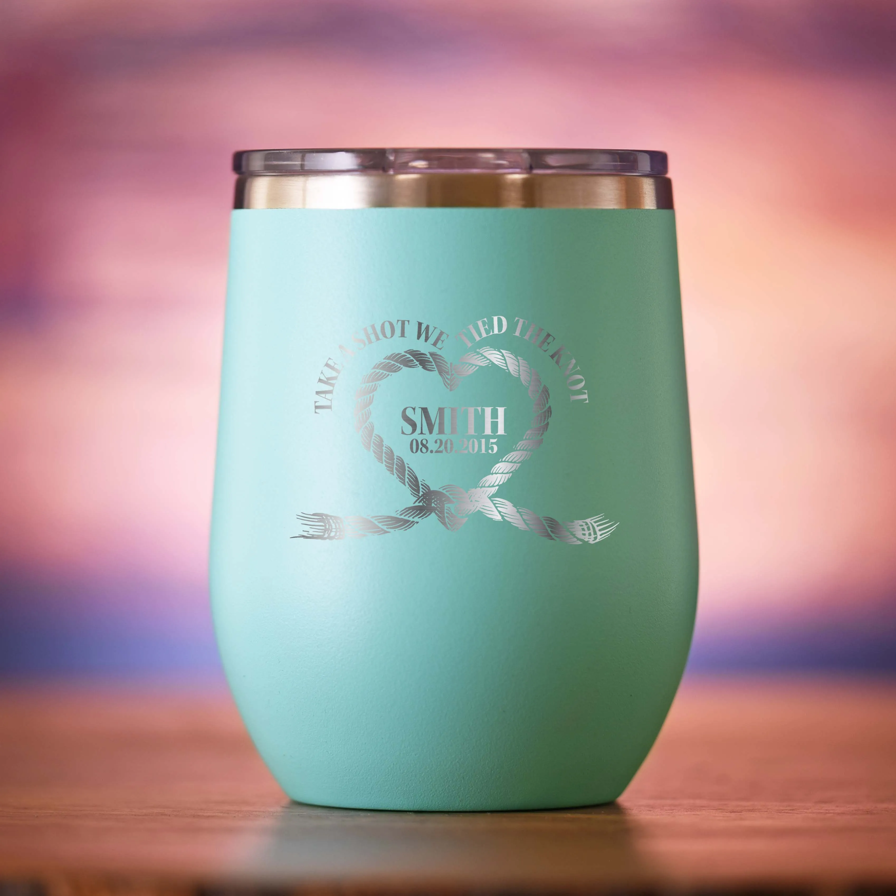 Take a Shot We Tied the Knot Stemless Wedding Tumbler Gift