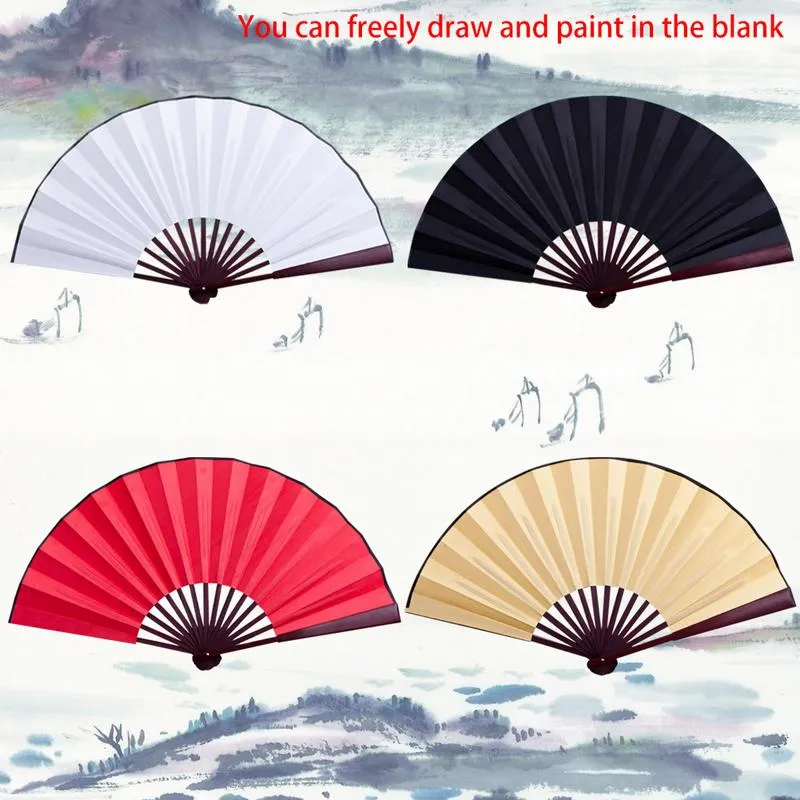 TEEK - 10.6 Inch Silk Cloth Folding Hand Fans