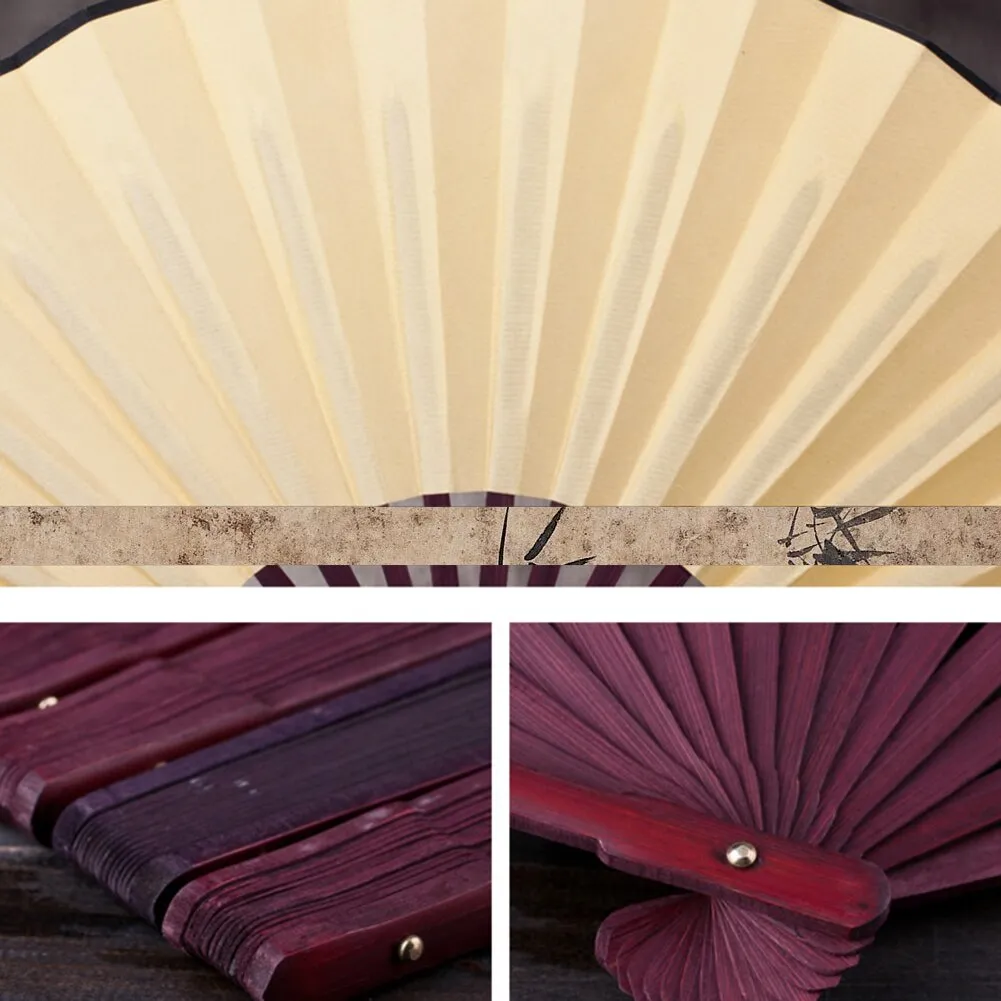 TEEK - 10.6 Inch Silk Cloth Folding Hand Fans