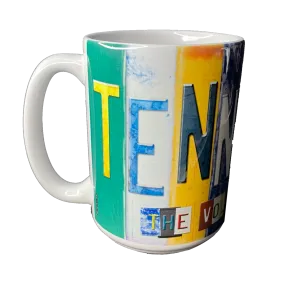 Tennessee License Plate Ceramic Coffee Mug