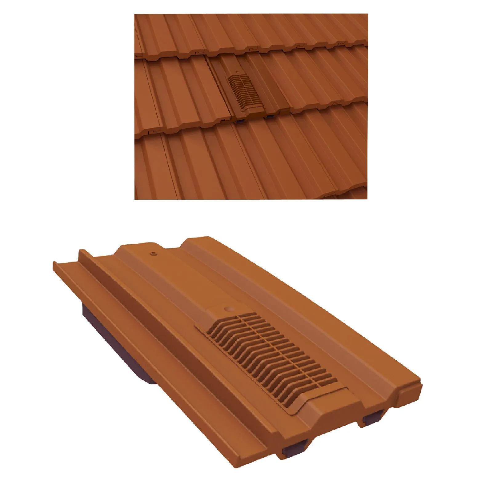 Terracotta Castellated Roof Tile Vent for Marley Redland Sandtoft