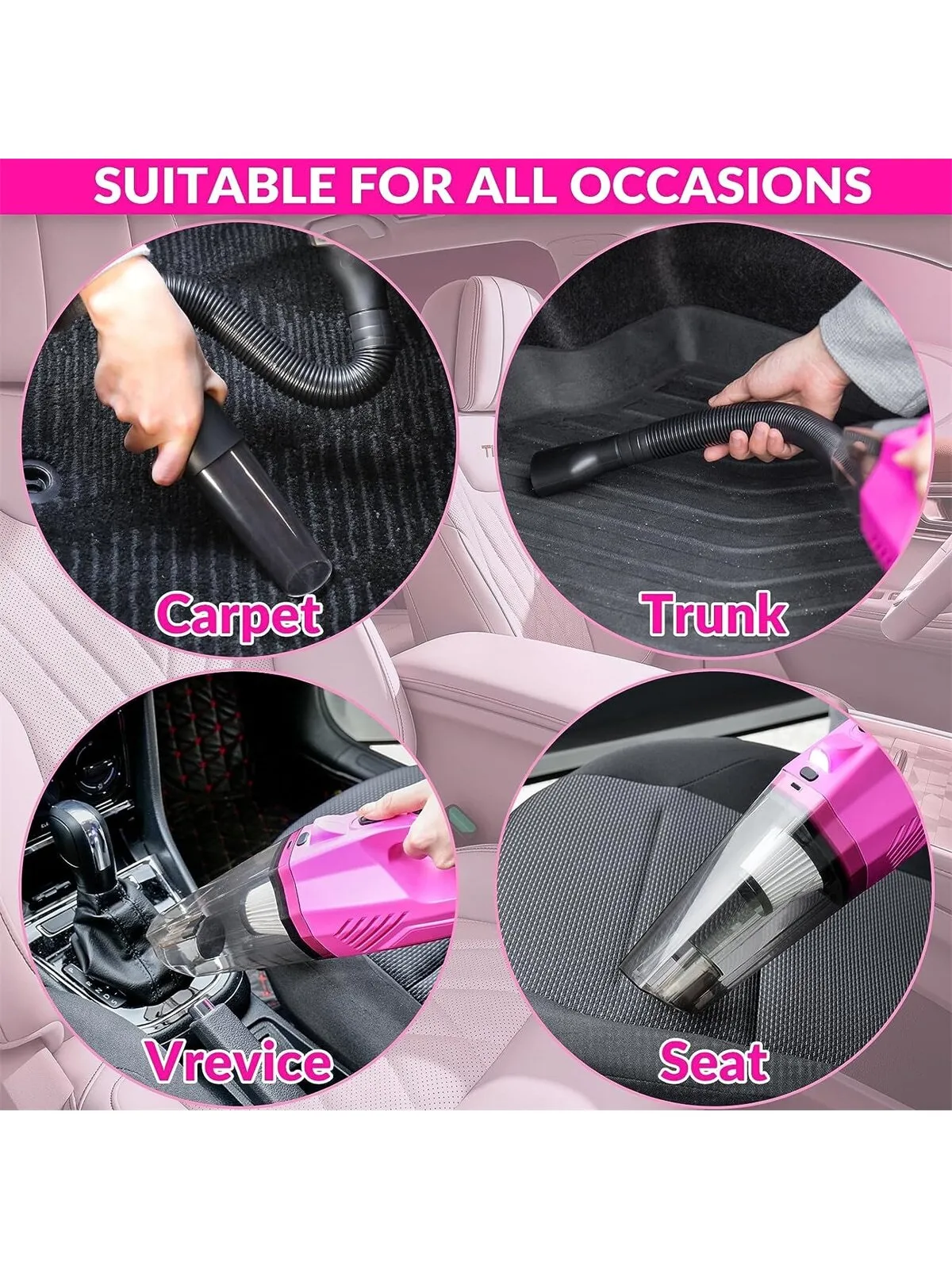 Think Learn Car Vacuum Detailing Kit, Interior Car Cleaning Kit