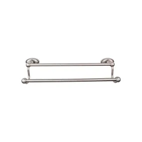 Top Knobs ED11APC Edwardian Bath Towel Bar 30 In. Double - Oval Backplate Antique Pewter