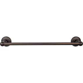 Top Knobs ED6ORBD Edwardian Bath Towel Bar 18 Inch Single - Plain Bplate Oil Rubbed Bronze