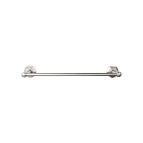 Top Knobs ED8BSNB Edwardian Bath Towel Bar 24 Inch Single - Hex Backplate Brushed Satin Nickel