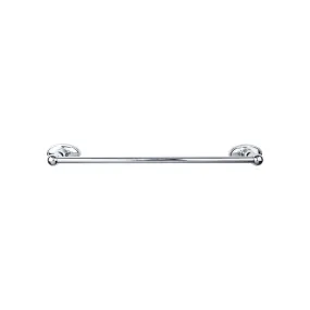 Top Knobs ED8PCC Edwardian Bath Towel Bar 24 In. Single - Oval Backplate Polished Chrome