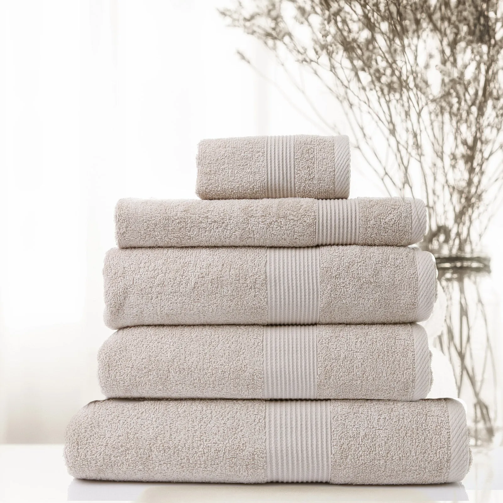 Towel Set 450GSM  5 Piece - Beige