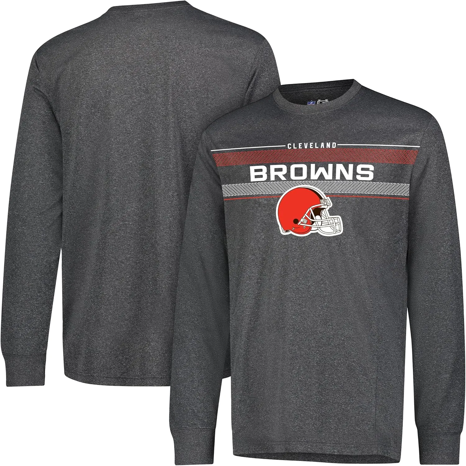 Ultra Game Men's NFL Official Super Soft Game Day Long Sleeve T-Shirt, Cleveland Browns|Cleveland Browns