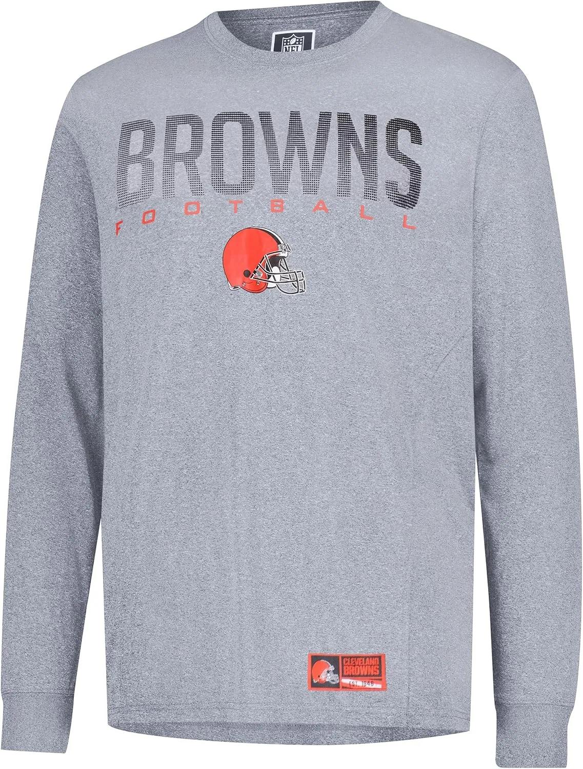 Ultra Game Men's NFL Official Super Soft Game Day Long Sleeve T-Shirt, Cleveland Browns|Cleveland Browns