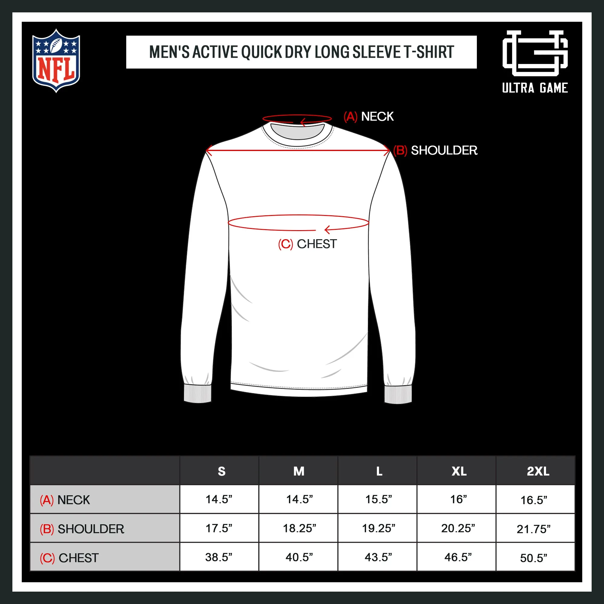 Ultra Game Men's NFL Official Super Soft Game Day Long Sleeve T-Shirt, Cleveland Browns|Cleveland Browns