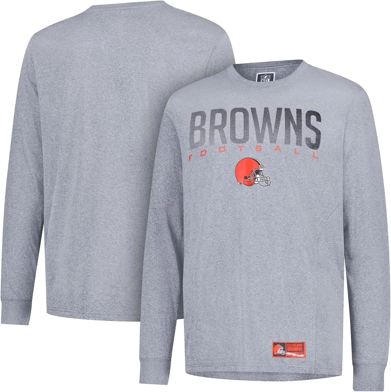 Ultra Game Men's NFL Official Super Soft Game Day Long Sleeve T-Shirt, Cleveland Browns|Cleveland Browns