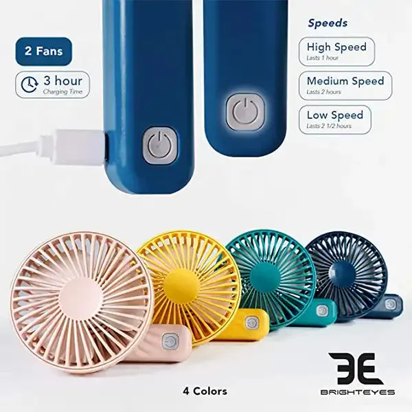 USB Rechargeable Fan 2-Pack