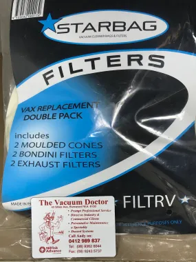 Vax 2000 Wet and Dry Vacuum Cleaner Filter Kit 2 Per Pack