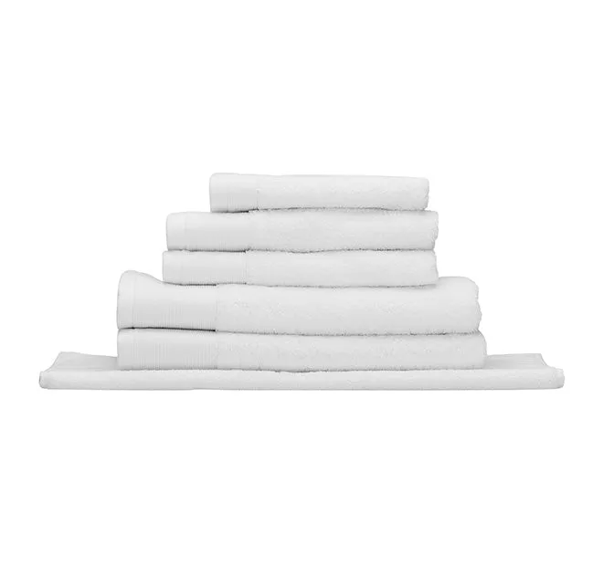 Vida Organic 630GSM Cotton Bath Towel Range White