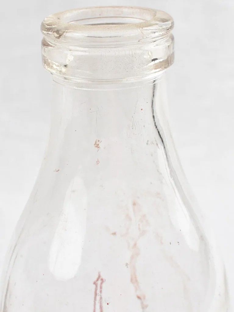 Vintage glass milk bottle - Bannier 10¾"