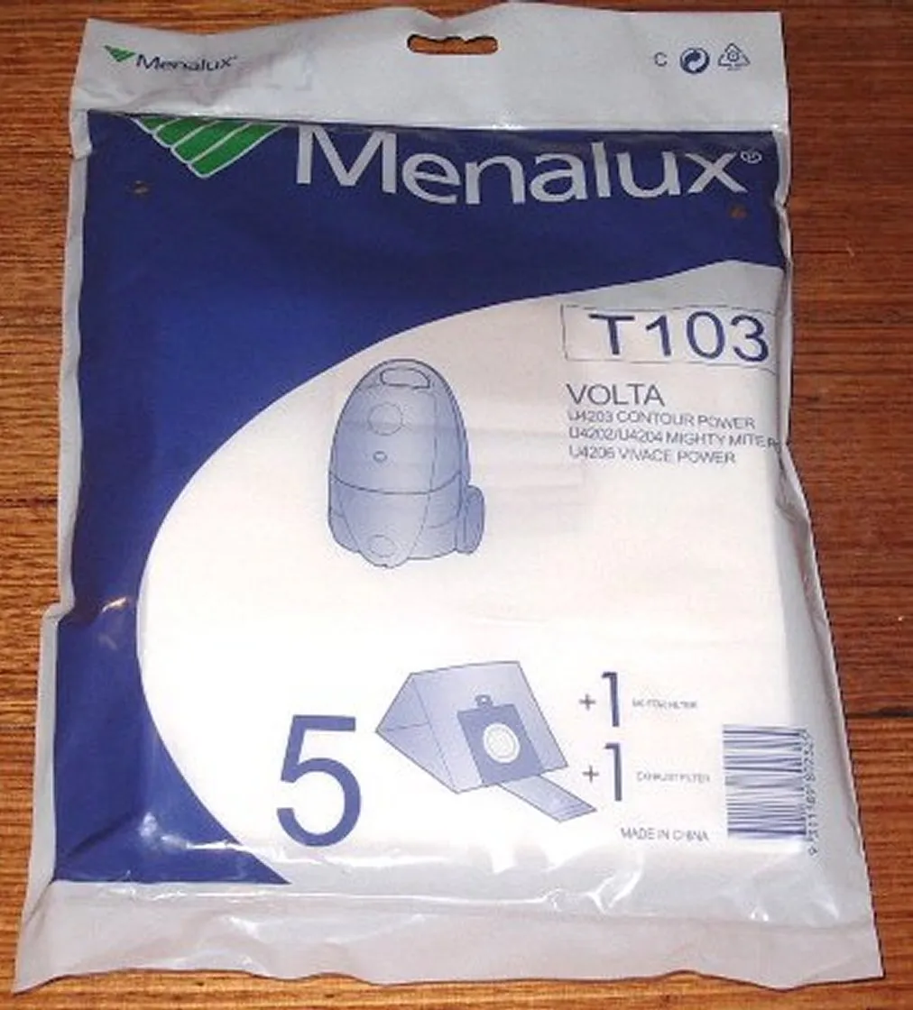 Volta Mighty Mite Vacuum Bags Bulk Pack - Menalux T103N X 5 Pkts