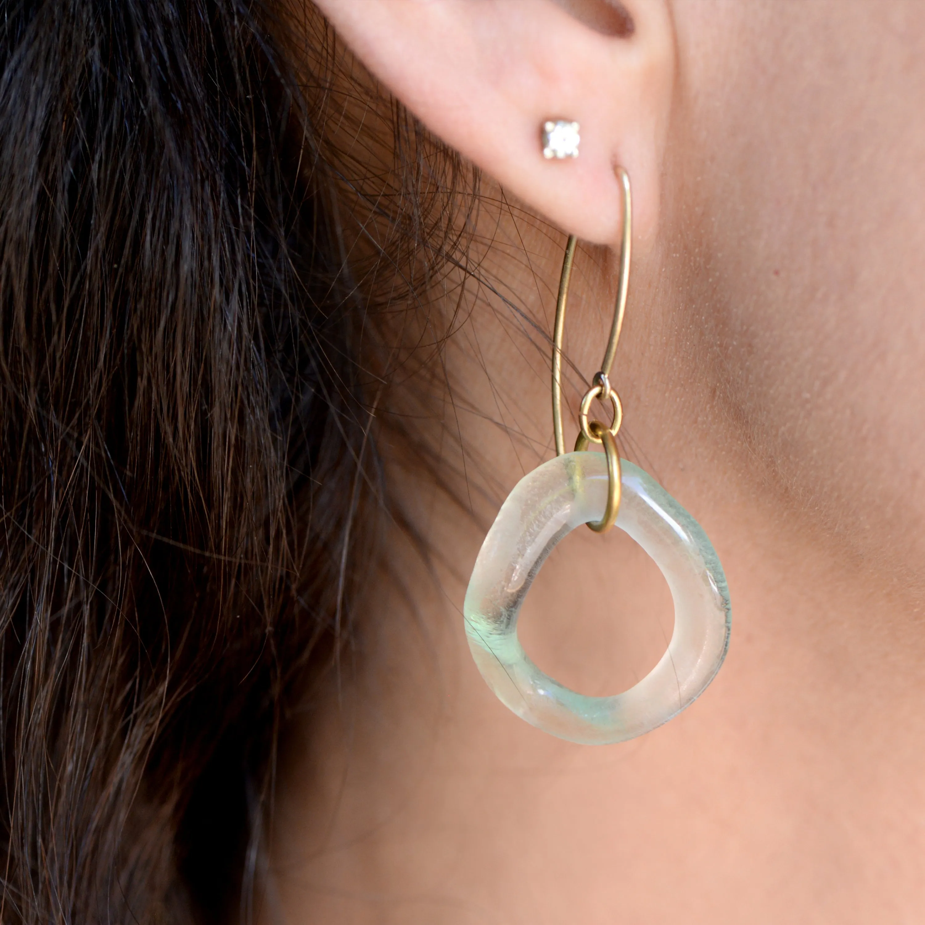 Wave Boomerang Earring Ocean Colors