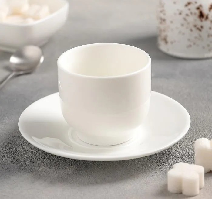 White 5 Oz | 150 Ml Tea Cup & Saucer