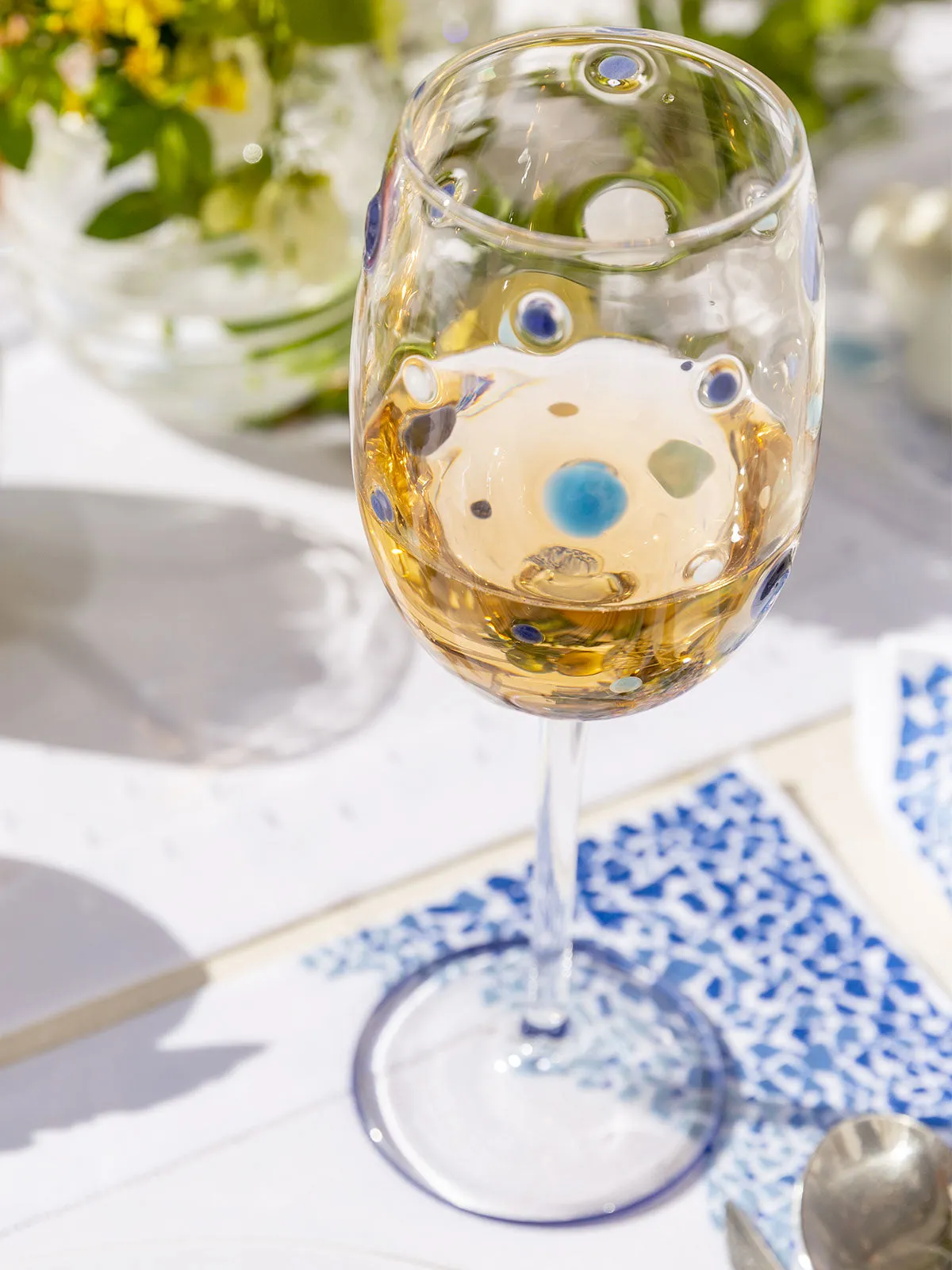 White Wine Glass Harlequin